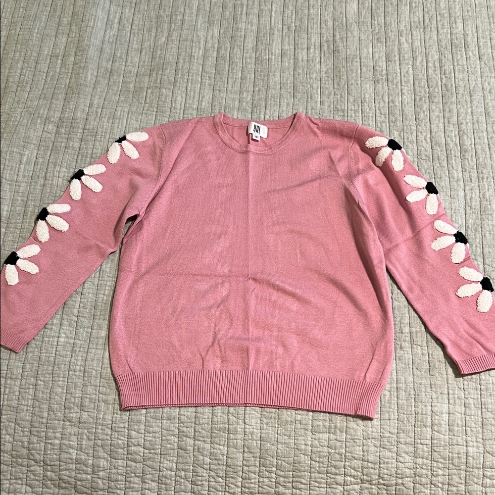 🔥🔥🔥DAISY SLV DTL SWTR YAL/PINK/MED